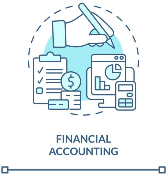 financial accounting visual with graphic icons